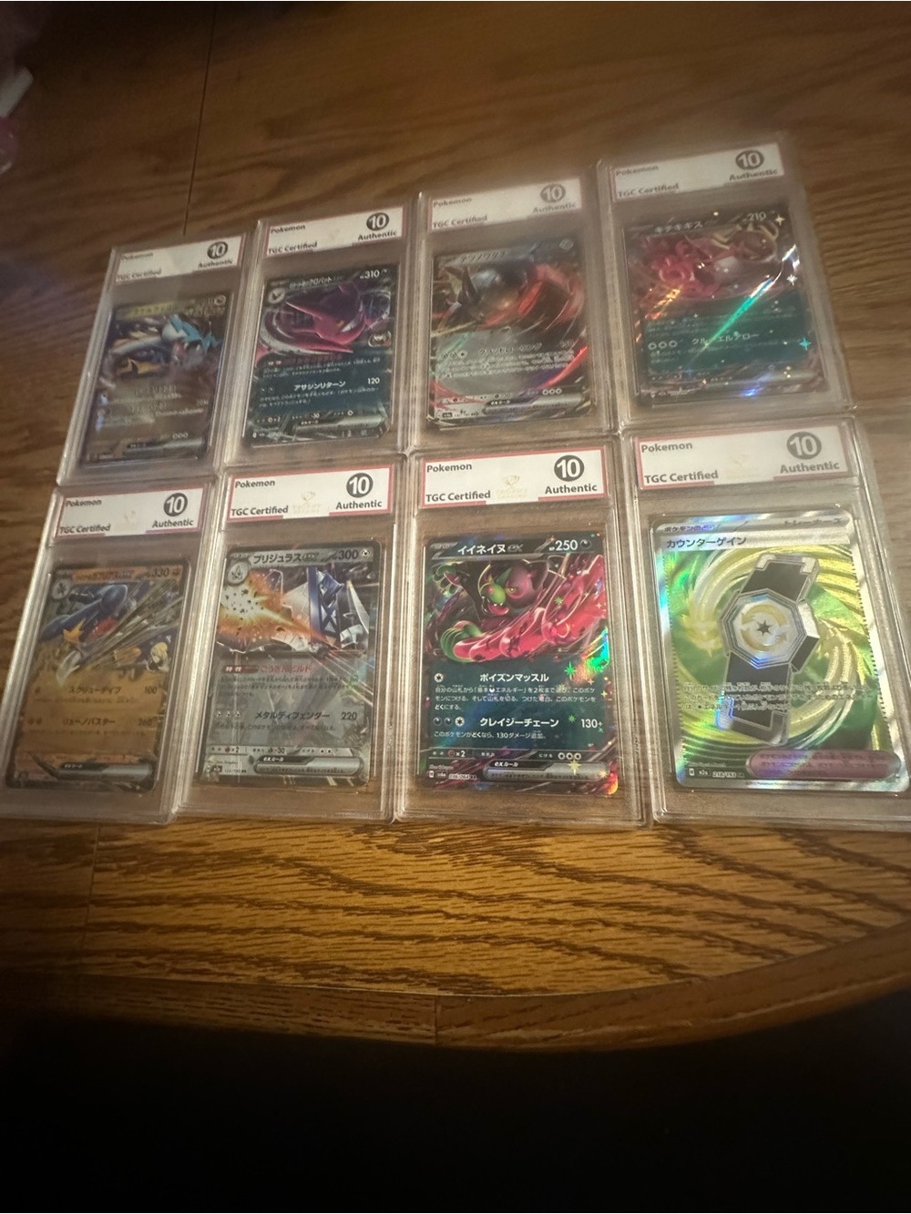 Pokemon Lot Of 8. TGC Certified Authentic Grade 10 Free Shipping Japan Japanese